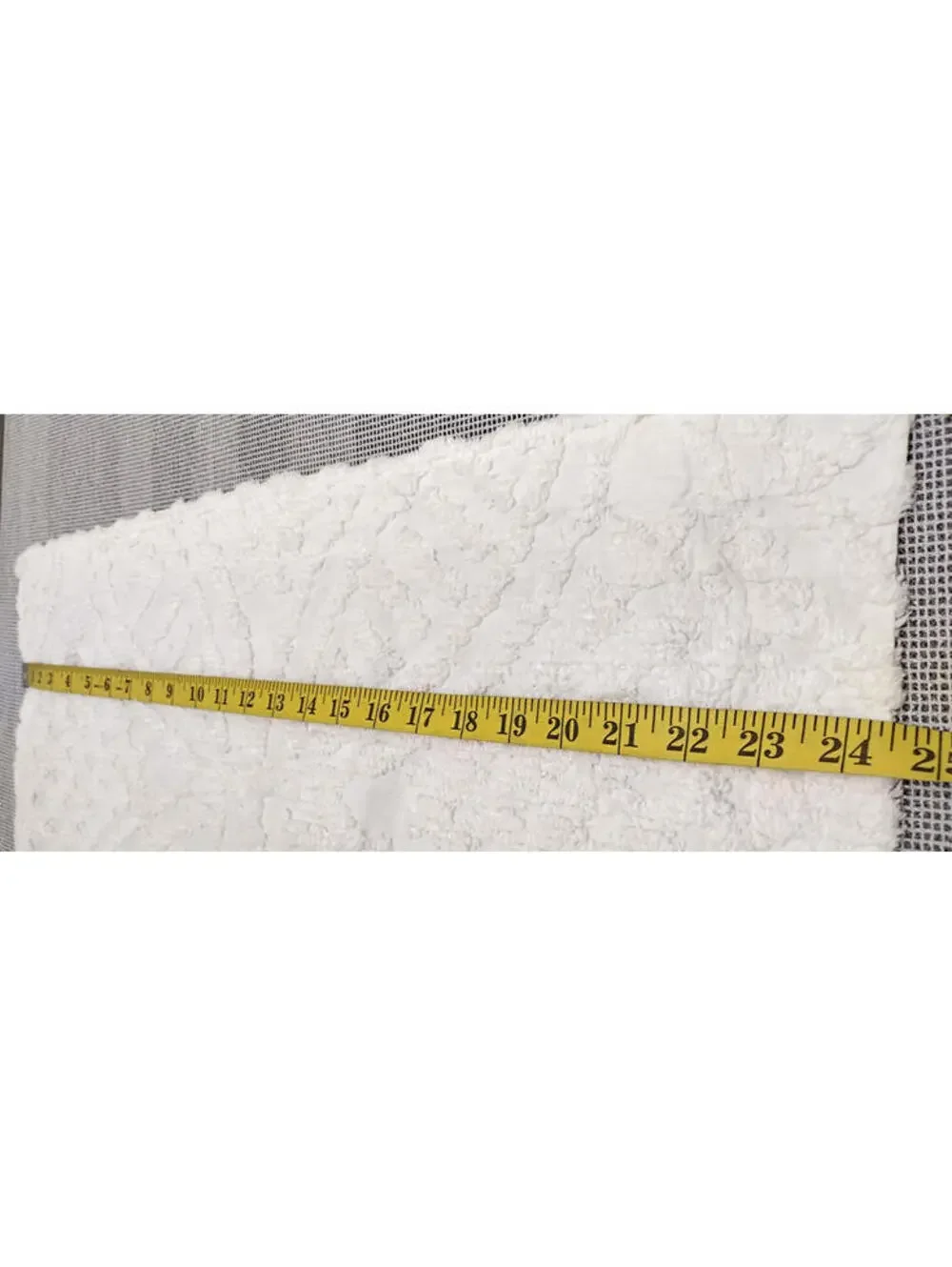 Ralph Lauren Chenille Pillow Cover Rich White Vintage 1990s Y2k Standard 31 in